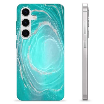 Samsung Galaxy S24 TPU-deksel - Turkis Swirl