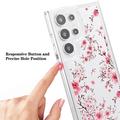 Samsung Galaxy S24 Ultra Fashion TPU-deksel - rosa blomster