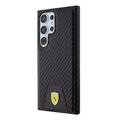 Samsung Galaxy S24 Ultra Ferrari Carbon Stitched bunndeksel - svart