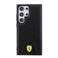 Samsung Galaxy S24 Ultra Ferrari Carbon Stitched bunndeksel - svart