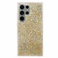 Samsung Galaxy S24 Ultra Glitter Flakes TPU-deksel - Gull