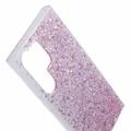 Samsung Galaxy S24 Ultra Glitter Flakes TPU-deksel - Rosa