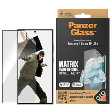 Samsung Galaxy S24 Ultra PanzerGlass Matrix D3O UWF skjermbeskytter m. AlignerKit - Svart kant