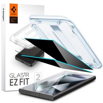 Samsung Galaxy S24 Ultra Spigen Glas.tR Ez Fit Privacy Beskyttelsesglass - 2 Stk.