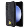 Samsung Galaxy S24+ Ferrari Carbon Stitched bunndeksel - svart