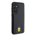 Samsung Galaxy S24+ Ferrari Carbon Stitched bunndeksel - svart