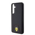 Samsung Galaxy S24+ Ferrari Carbon Stitched bunndeksel - svart