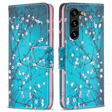 Samsung Galaxy S24+ Wonder Series Lommebok-deksel - Hvit Blomster