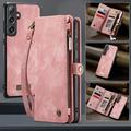 Samsung Galaxy S25 Caseme 008 2-i-1 Multifunksjonell Lommebok-deksel - Rosa