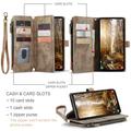 Samsung Galaxy S25+ Caseme C30 Multifunksjonell Lommebok-deksel - Brun