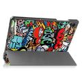 Samsung Galaxy Tab A9 Tri-Fold Series Smart Folio-etui - Graffiti