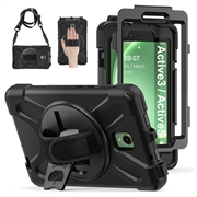 Samsung Galaxy Tab Active 3/Tab Active5 Heavy Duty 360 Deksel med Håndrem - Svart