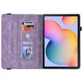 Samsung Galaxy Tab S6 Lite 2020/2022/2024 Butterfly-serien folio-etui - Lilla