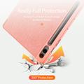 Samsung Galaxy Tab S9 FE+ Dux Ducis Domo Tri-Fold Smart Folio-etui - Rosa