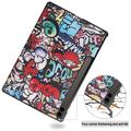 Samsung Galaxy Tab S9 FE+ Tri-Fold Series Smart Folio-etui - Graffiti