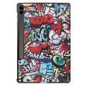 Samsung Galaxy Tab S9 FE+ Tri-Fold Series Smart Folio-etui - Graffiti