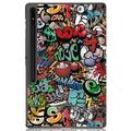 Samsung Galaxy Tab S9 Ultra Tri-Fold Series Smart Folio-etui - Graffiti