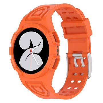 Samsung Galaxy Watch4 TPU Stropp med Deksel - 44mm - Oransje