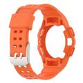 Samsung Galaxy Watch4 TPU Stropp med Deksel - 44mm - Oransje