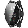 Samsung Galaxy Watch7 Rhinestone Dekorative Deksel med Skjermbeskytter - 44mm - Svart