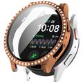 Samsung Galaxy Watch7 Rhinestone Dekorative Deksel med Skjermbeskytter - 40mm - Roségull