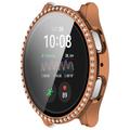 Samsung Galaxy Watch7 Rhinestone Dekorative Deksel med Skjermbeskytter - 40mm - Roségull