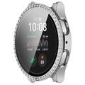 Samsung Galaxy Watch7 Rhinestone Dekorative Deksel med Skjermbeskytter - 44mm - Sølv