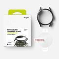 Samsung Galaxy Watch7 Ringke Slim & Glass TPU-deksel med skjermbeskytter - 44mm - Titan Svart