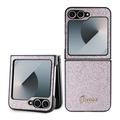 Samsung Galaxy Z Flip6 Guess Glitter Flakes Metal Logo Hybrid-deksel