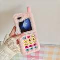 Samsung Galaxy Z Flip6 Retro plysj-deksel med broderte skivetaster