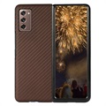 Samsung Galaxy Z Fold2 5G Hybrid-deksel - Carbon Fiber - Brun