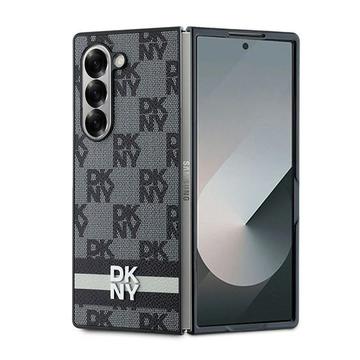 Samsung Galaxy Z Fold6 DKNY Rutete Mønster og Stripe Deksel - Svart