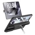 Samsung Galaxy Z Fold6 GKK magnetisk hybrid-deksel med kortholder og kameraglider - karbonfiber