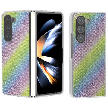 Samsung Galaxy Z Fold6 Rhinestone Tekstur Hybrid-deksel - fargerikt