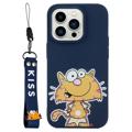 Kiss-serien iPhone 14 Pro TPU-deksel med Stropp - Katt