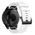 Silikon Strap - Garmin Fenix 6 GPS/6 Pro GPS/5/5 Plus - Hvit