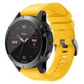 Silikon Strap - Garmin Fenix 6 GPS/6 Pro GPS/5/5 Plus - Gul