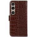 Sony Xperia 1 VI Crocodile Series Lommebok-deksel i Lær med RFID