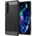 Sony Xperia 1 VI Spigen Rugged Armor TPU-deksel - Svart