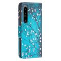 Sony Xperia 1 VI Wonder Series Lommebok-deksel - Hvit Blomster