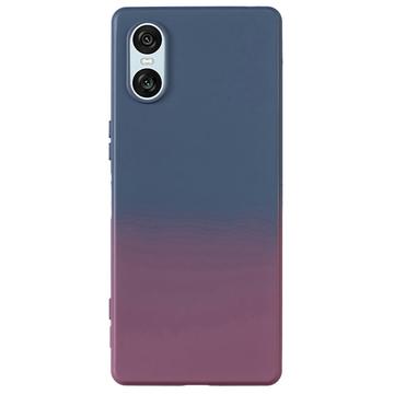 Sony Xperia 10 VI Ombre TPU-deksel - mørkeblå / mørk lilla