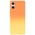 Sony Xperia 10 VI Ombre TPU-deksel - Oransje / Gul