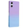 Sony Xperia 10 VI Ombre TPU-deksel - Lilla / blå