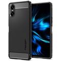 Sony Xperia 10 VI Spigen Rugged Armor TPU-deksel - Svart