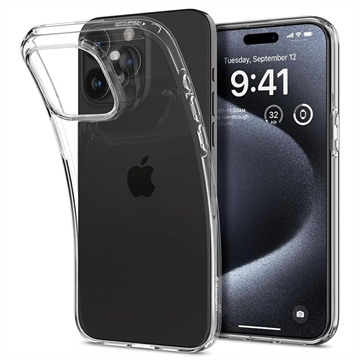 iPhone 15 Pro Max Spigen Liquid Crystal TPU Deksel - Gjennomsiktig