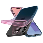 iPhone 15 Pro Spigen Liquid Crystal TPU Deksel - Rosa