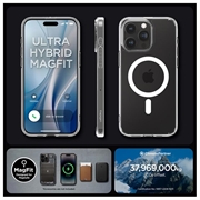 iPhone 15 Pro Max Spigen Ultra Hybrid Mag Deksel - Hvit / Klar