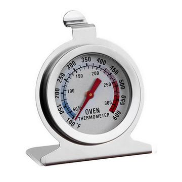 Ovnstermometer i rustfritt stål med krok - Celsius / Fahrenheit