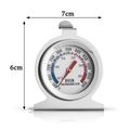 Ovnstermometer i rustfritt stål med krok - Celsius / Fahrenheit