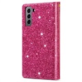 Starlight Series Samsung Galaxy S22 5G Lommebok-deksel - Varm Rosa